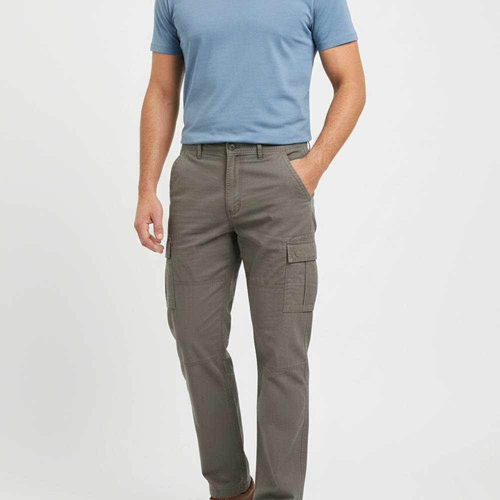 Mutual Weave Men’s Cargo Pants 38x34 Relaxed Taper Ripstop Dark Olive Green